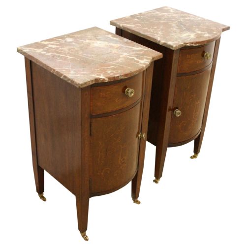 Pair of Sheraton Style Bedside Cabinets