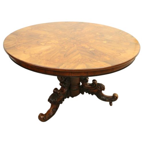 Victorian Rosewood Marquetry Inlaid Breakfast Table