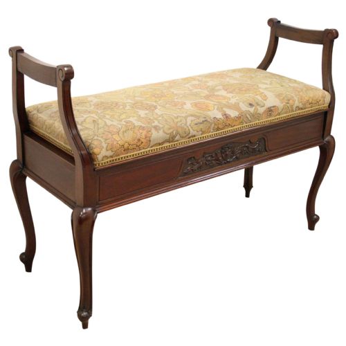 Edwardian Mahogany Duet Piano Stool