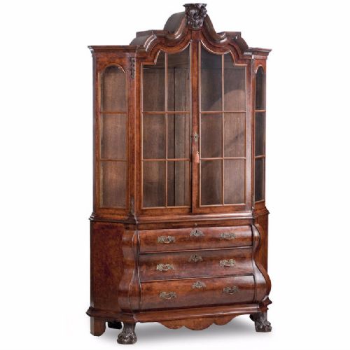 Dutch Burr Wood Display Cabinet