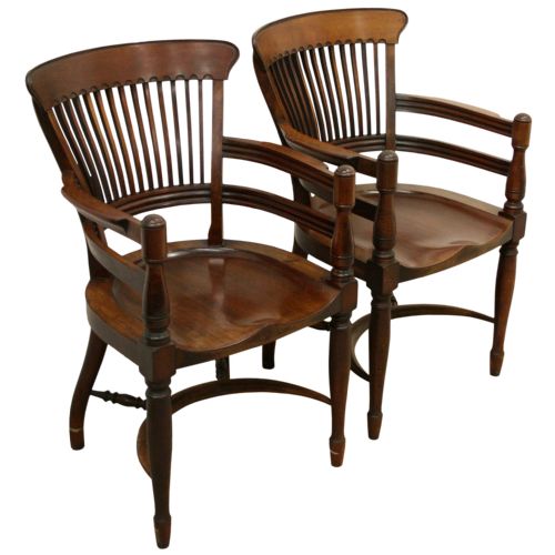 Pair of Mahogany Desk Chairs