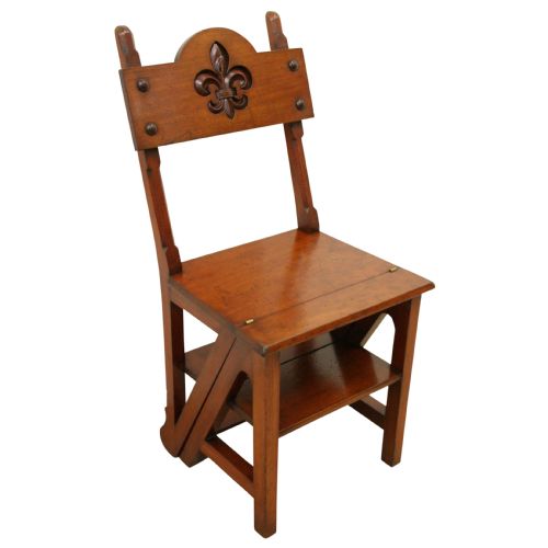 Pugin Style Mahogany Metamorphic Chair