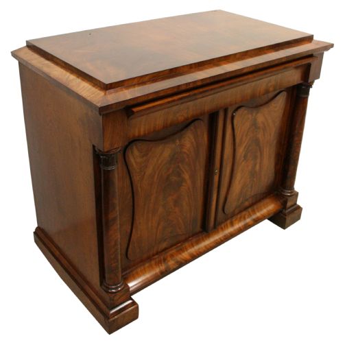 Biedermeier Flame Mahogany Side Cabinet