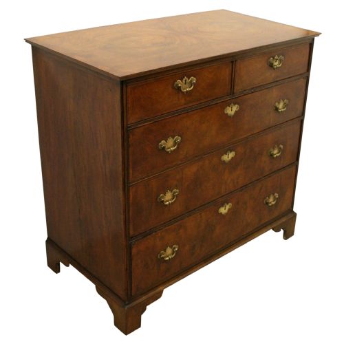 George III Figured Walnut Chest of Drawers