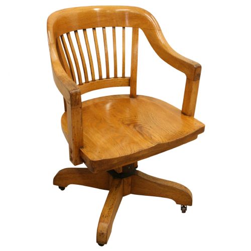 Oak Revolving Desk Chair