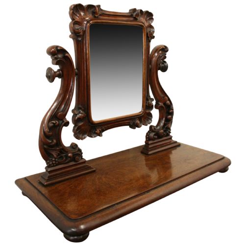 Early Victorian Mahogany and Sabicu Dressing Mirror