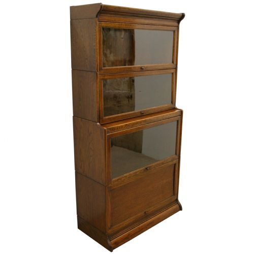Globe Wernicke Style Oak Sectional/stacking Bookcase