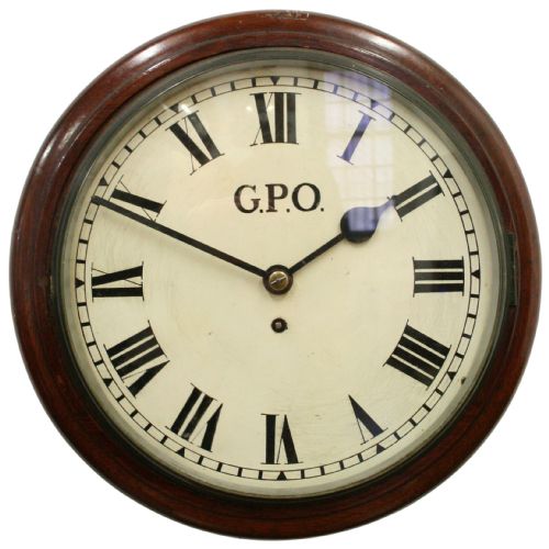 Victorian Post Office Fusee Wall Clock