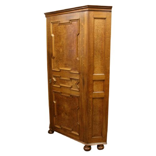 Scottish Oak Corner Wardrobe