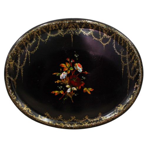 fig 1. Set of 3 Jennens and Bettridge Papier-Mâché Trays