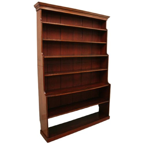 Victorian Mahogany Waterfall Open Bookcase