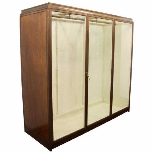 EX JENNERS OF EDINBURGH BRONZE 3 DOOR DISPLAY CABINET OR A UNIQUE WARDROBE