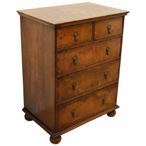 George I Style Burr Walnut Chest of Drawers