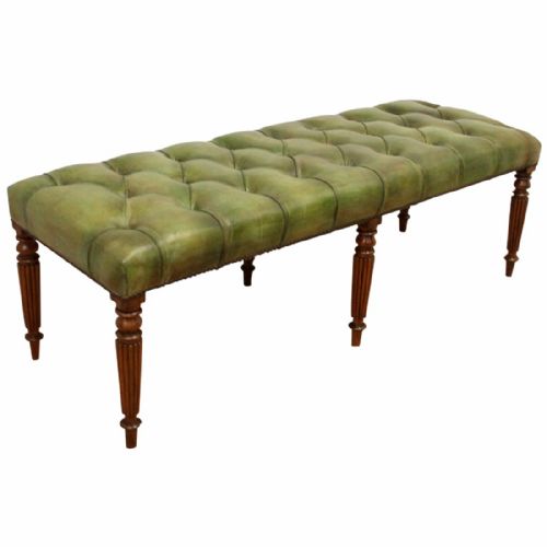Early Victorian Leather Window Stool