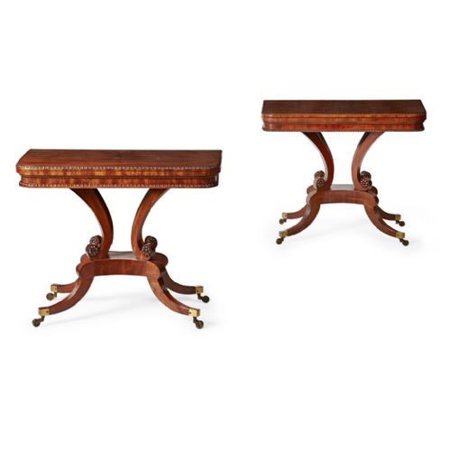 Matched Pair of William Trotter Games Tables