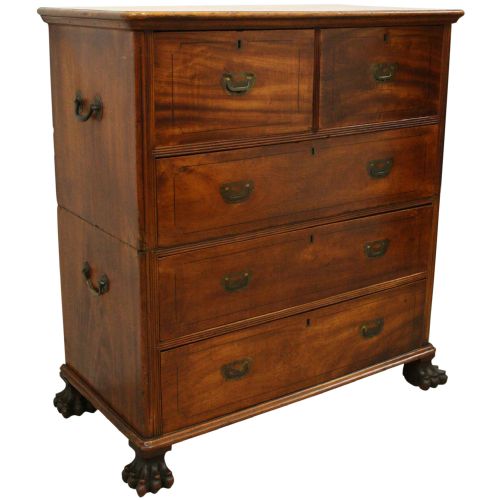 Early Victorian Camphor Wood Military Chest