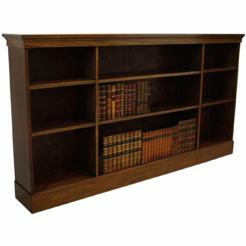Solid Mahogany Low Open Bookcase