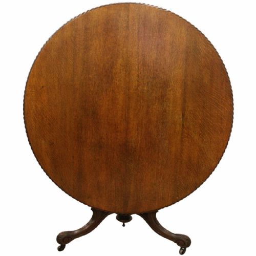 Victorian Circular Oak Breakfast Table