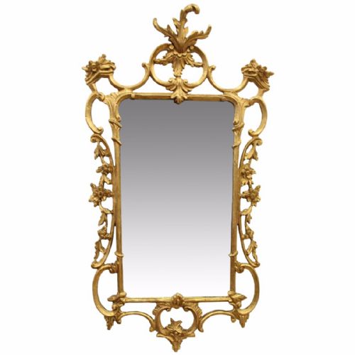 George III Style Carved Giltwood Wall Mirror