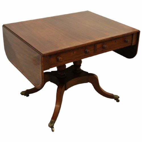 Scottish Mahogany Inlaid Sofa Table