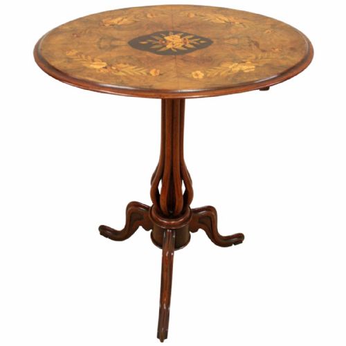 Victorian Oval Shaped Snap Top Occasional Table