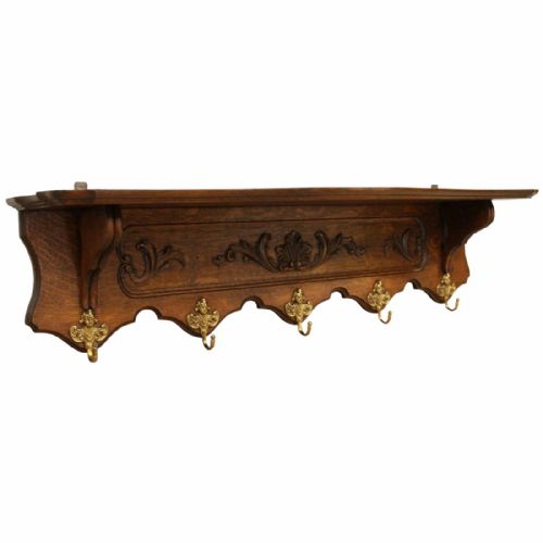 Oak Coat and Hat Rack