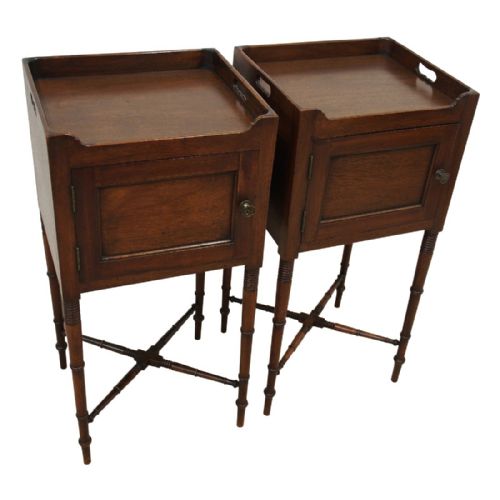 George IV Mahogany Bedside Cabinets