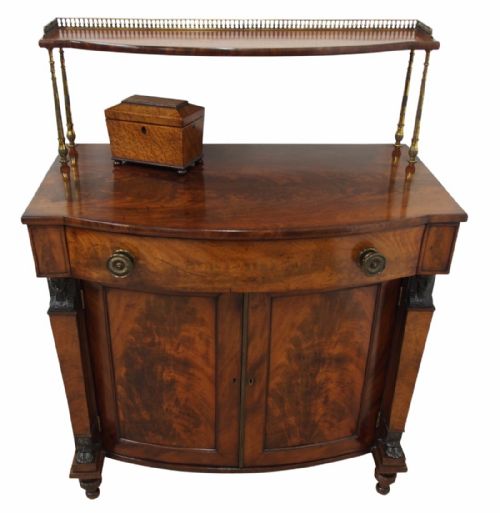 George IV Mahogany Bow Fronted Chiffonier