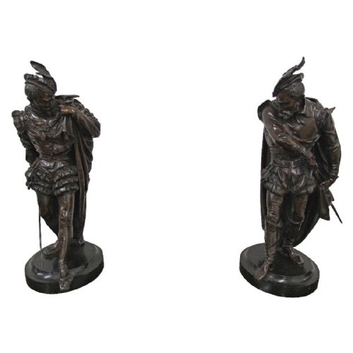 Pair of Bronze Gentlemen