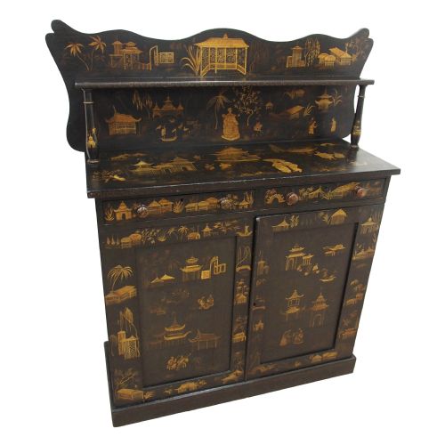 Mid Victorian Ebonised Japanese Chiffonier

