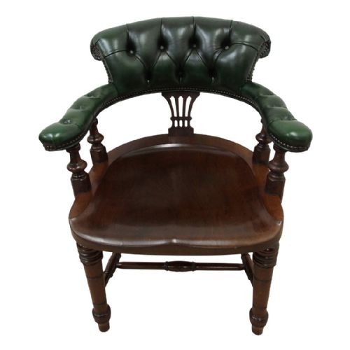 Late Victorian Mahogany Library Chair / Desk Chair