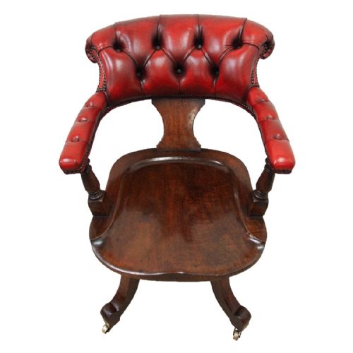 Victorian Walnut Revolving Office Chair