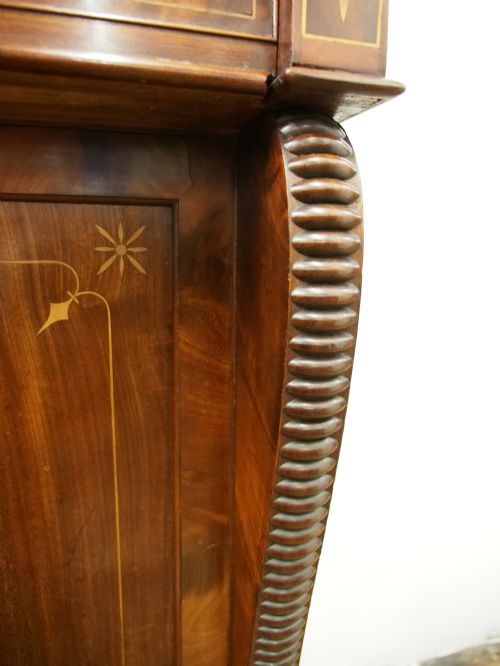 fig 2. Scottish George IV Mahogany Inlaid Cabinet Bookcase