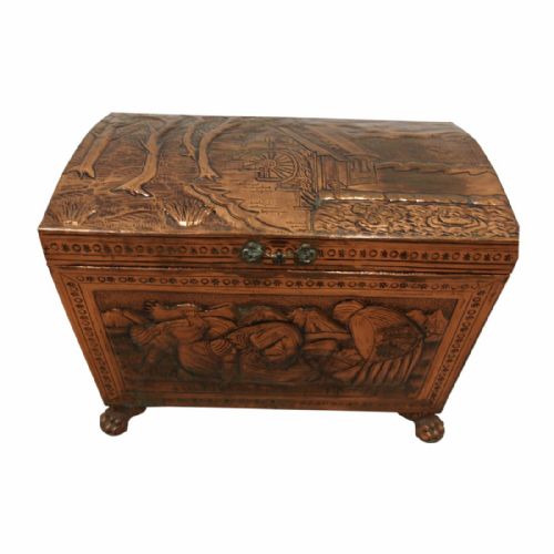 French Embossed Copper Trunk