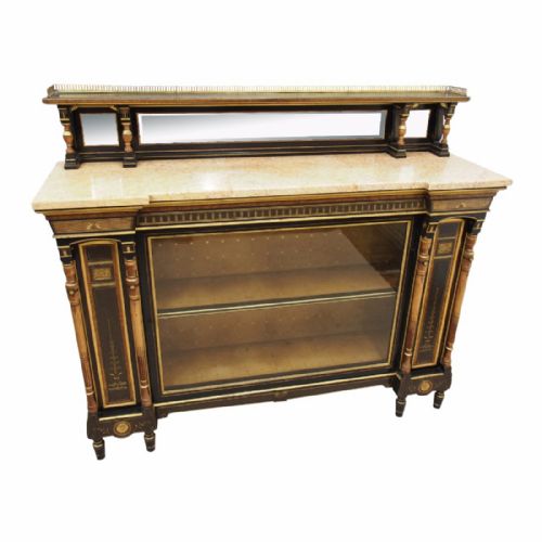 Late Victorian/aesthetic Movement Marble Topped Side Cabinet

