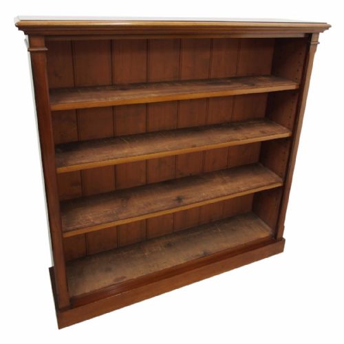 Victorian Mahogany Open Bookcase
