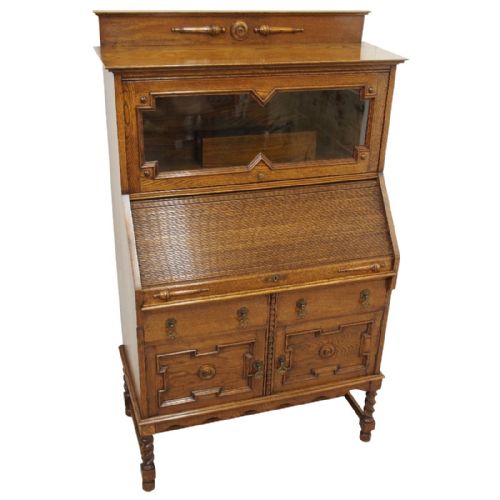 Oak Bureau Bookcase

