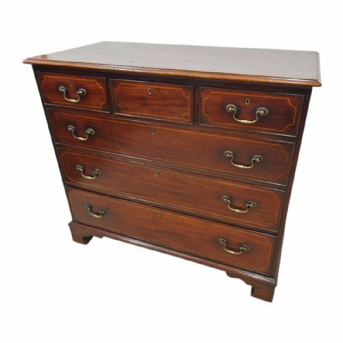 George III Inlaid Mahogany Chest of Drawers