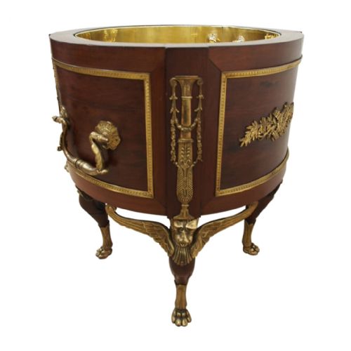 EMPIRE REVIVAL MAHOGANY AND ORMOLU MOUNTED JARDINIERE