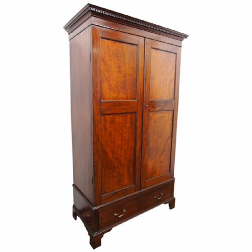 Georgian Mahogany Two Door Wardrobe