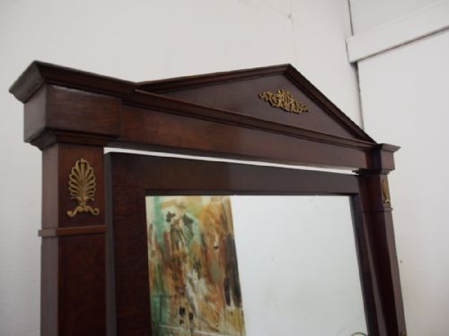 FRENCH MAHOGANY CHEVAL MIRROR - ADDITIONAL PHOTO 1