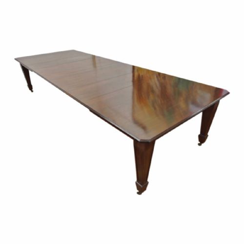 MAHOGANY DINING TABLE WITH 4 LEAVES - ADDITIONAL PHOTO 1