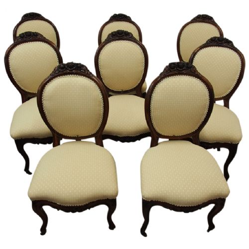 SET OF 8 VICTORIAN MAHOGANY DINING CHAIRS