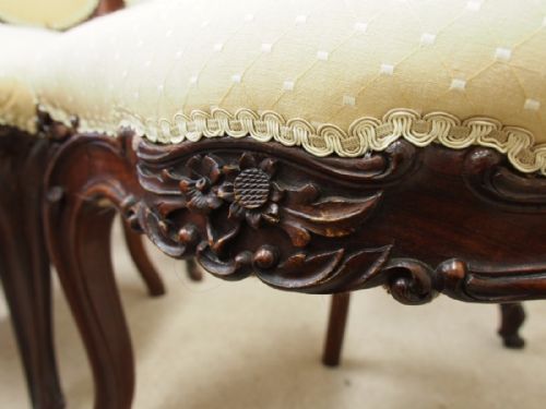 SET OF 8 VICTORIAN MAHOGANY DINING CHAIRS - ADDITIONAL PHOTO 7