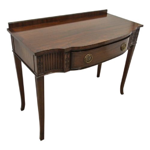 George III Style Serpentine Front Mahogany Hall Table