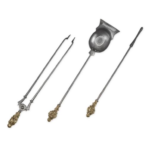 Set of Georgian Style Brass Fire Irons