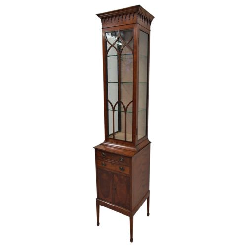 Sheraton Style Satinwood Display Cabinet