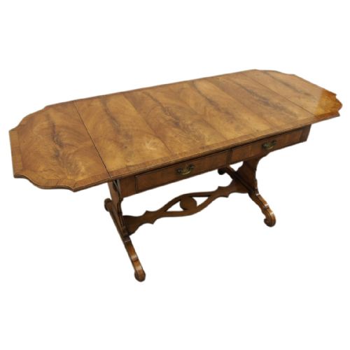 Georgian Style Figured Walnut Sofa Table