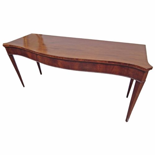 Late George III Mahogany Serpentine Serving Table