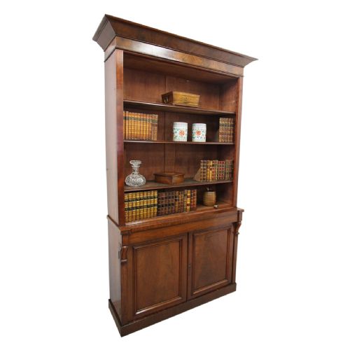 Victorian Mahogany Open Library Bookcase